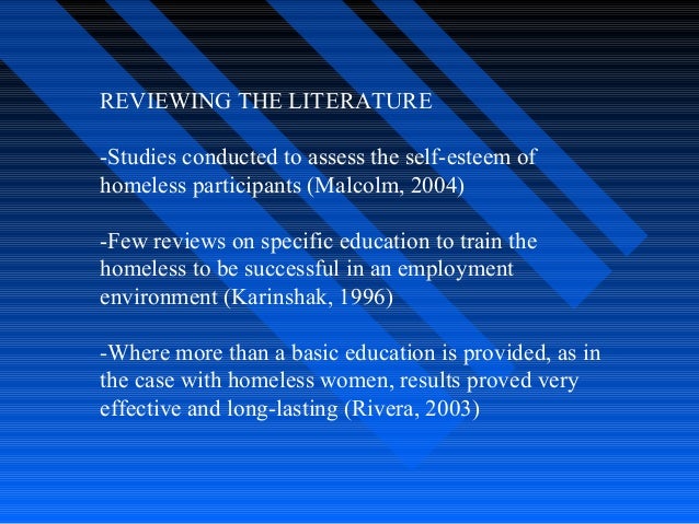 Of adult Education homeless